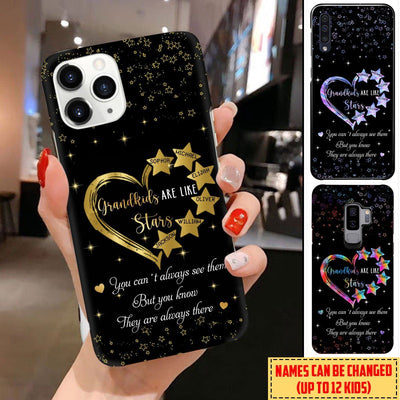 Personalized Custom Grandkids Are Like Stars They Sparkle And Shine Grandmas Phone Case Phone case FUEL