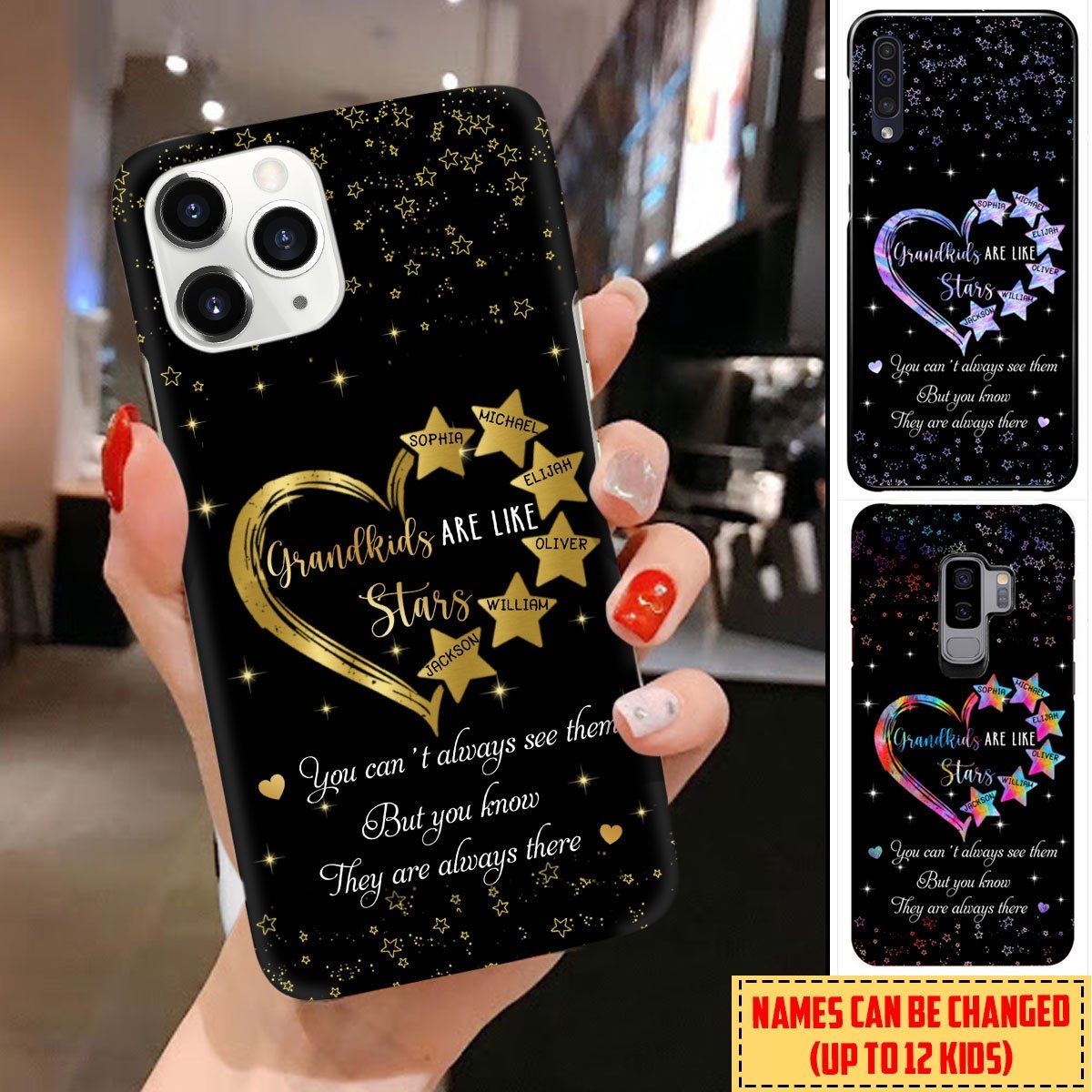 Personalized Custom Grandkids Are Like Stars Grandmas Phone Case Phone case FUEL 