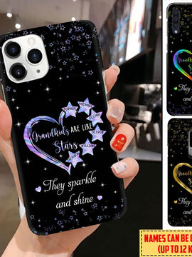 Personalized Custom Grandkids Are Like Stars They Sparkle And Shine Grandmas Phone Case