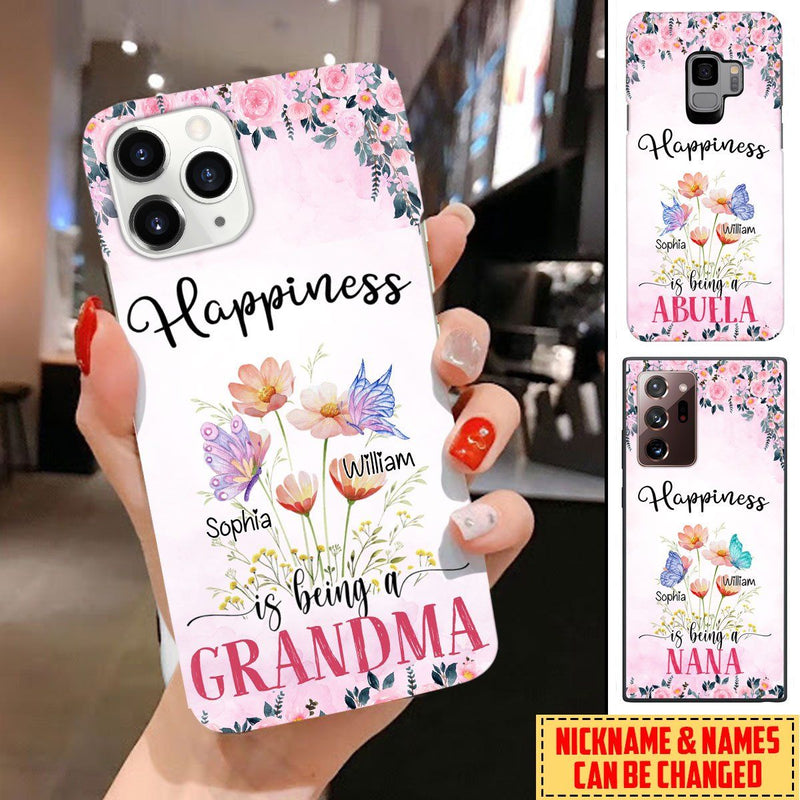 Personalized Custom Blessed To Be Called Nana, Abuela, Gigi, Mom, Autie, Grandmas Butterfly Phone Case Phone case FUEL