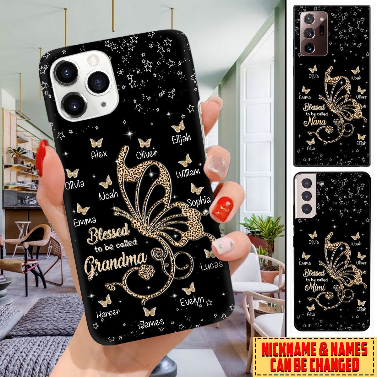 Personalized Custom Phone Case Blessed To Be Called Nana, Grandma, Mamaw Gift 24NDH24NOV02 Phone case FUEL 