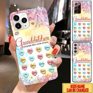 Personalized Custom Phone Case "Grandchildren Complete Life's Circle Of Love" For Grandma, Nana, Auntie Gift 24NDH25NOV01 Phone case FUEL 
