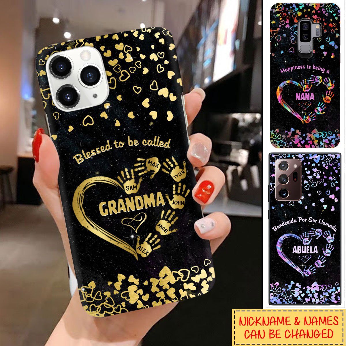 Personalized Custom Blessed To Be Called Nana Mom, Grandma, Autie Phone Case Phone case FUEL 