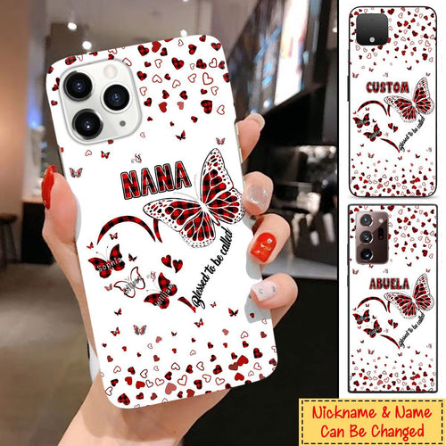 Personalized Custom "Blessed to be called Nana" Mommy, Grandma, Auntie Butterfly Phone Case Phone case FUEL 