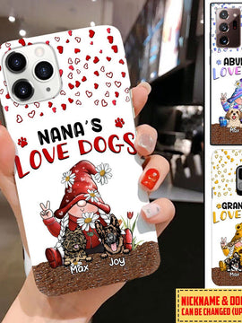 Personalized custom dog nana love dogs phone case