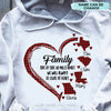 Personalized Family Heart Side By Side Miles Apart T-shirt 2D Hoodie Dreamship 