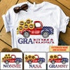 Personalized Grandma, Nana Red Truck Sunflower Kids T-Shirt SC2774 T-Shirt ShinyCustom