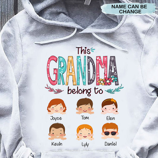Personalized Mom Grandma Belongs To Grandkids Shirt 2D Hoodie Dreamship 