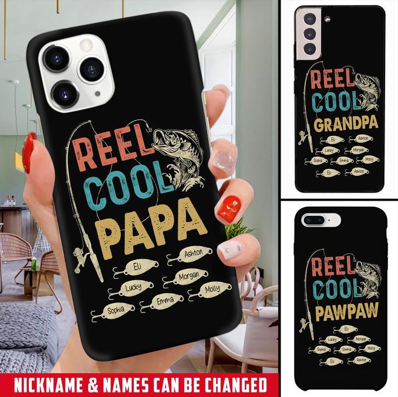 Personalized Custom Names And Nickname Reel Cool Papa Bass Fishing Phone Case Phone case FUEL 