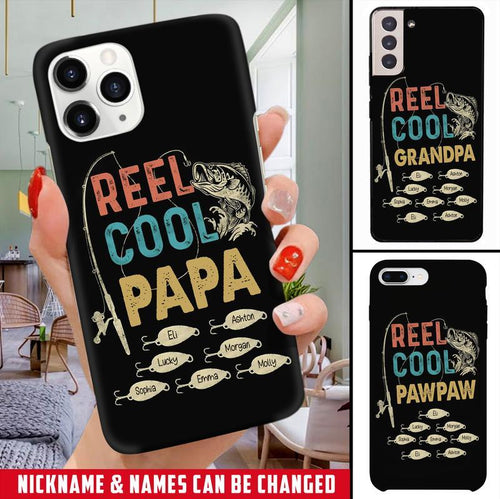 Personalized Custom Names And Nickname Reel Cool Papa Bass Fishing Phone Case Phone case FUEL 