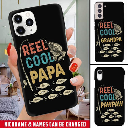 Personalized Custom Names And Nickname Reel Cool Papa Walleye Fishing Phone Case Phone case FUEL 