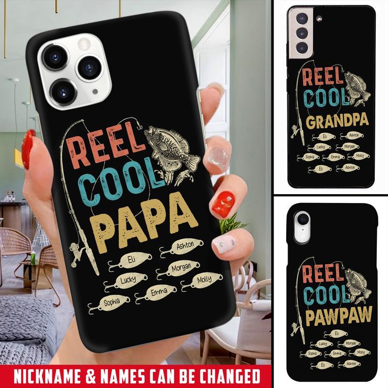 Personalized Custom Names And Nickname Reel Cool Papa Bass Fishing Phone Case Phone case FUEL