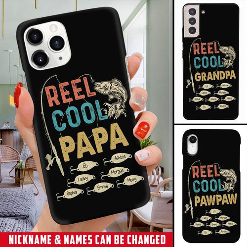 Personalized Custom Names And Nickname Reel Cool Papa Walleye Fishing Phone Case Phone case FUEL 