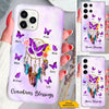 Purple Butterfly Dreamcatcher Grandma's Blessings Nana Mommy Personalized Phone case SC273231