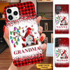 Red Plaid Gnome Grandma Nana Mommy Personalized Phone case SC12104 Phone case ShinyCustom Phone Case