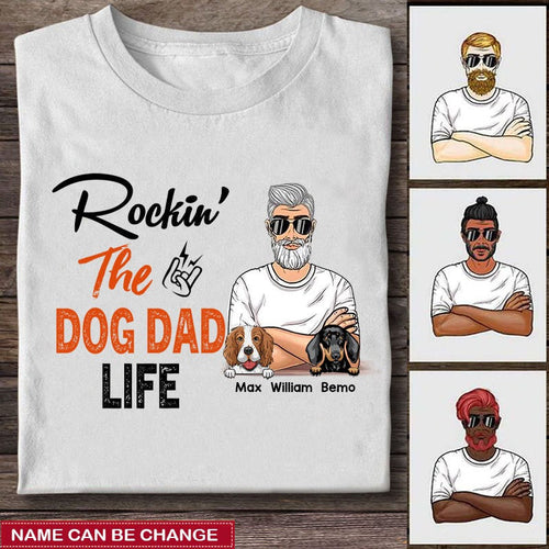 Rockin Dog Dad Life Personalized Shirt T-Shirt Gearment 