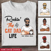 Rockin‘ Cat Dad Life Old Man Personalized Shirt T-Shirt Gearment 