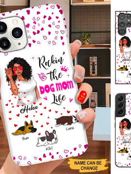 Rockin the Dog Mom Life Personalized Phone case SC18104