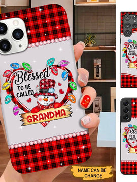 Snowman Blessed To be called Grandma Nana Mommy Personalized Phone case SC211010