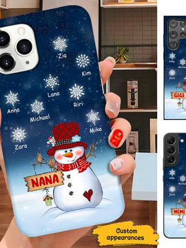 Snowman Grandma Nana Mimi MOM Personalized Phone case SC21107