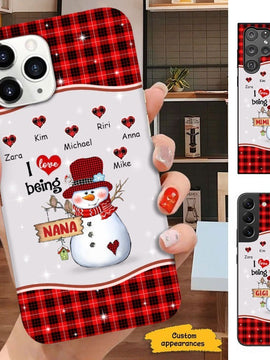 Snowman I Love Being Grandma Nana Mimi MOM Personalized Phone case SC21108