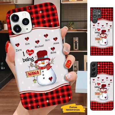 Snowman I Love Being Grandma Nana Mimi MOM Personalized Phone case SC21108 Phone case ShinyCustom Phone Case