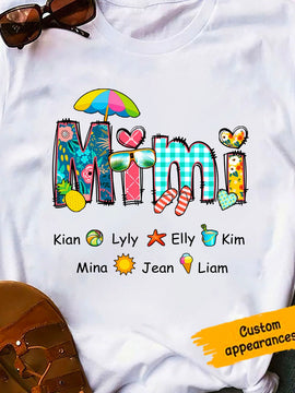 Summer Beach Grandma Mimi Nana Mommy Personalized Hoodie Shirt SC293238