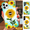 Sunflower Blessed to be called Nana Mimi Gigi Grandma Personalized Phone case SC2587 Phone case ShinyCustom Phone Case