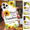 Sunflower Blessed to be called Nana Mommy Grandma Personalized Phone Case SC2292 Phone case ShinyCustom Phone Case