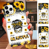 Sunflower Bun Hair Grandma Nana Mommy Personalized Phone Case SC121023 Phone case ShinyCustom Phone Case