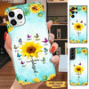 Sunflower Butterflies Grandma with Grandkids Personalized Phone case Phone case FUEL