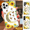 Sunflower Butterfly I love you moon and back Grandma Nana Mommy Personalized Phone case SC3099 Phone case ShinyCustom Phone Case