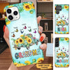 Sunflower Butterlfies Truck Grandma with Grandkids Personalized Phone Case Phone case FUEL