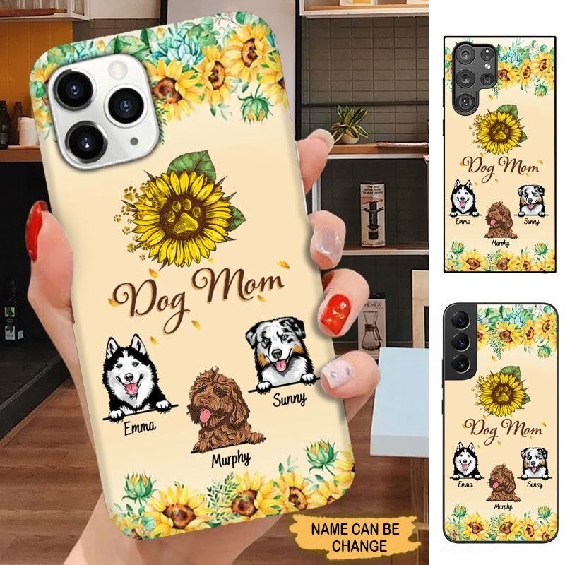 Sunflower Dog Mom Pet Mom Personalized Phone case SC2282 Phone case ShinyCustom Phone Case