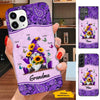 Sunflower Gnome Butterfly Grandma With Grankids Personalized Grandma Phone Case SC912311