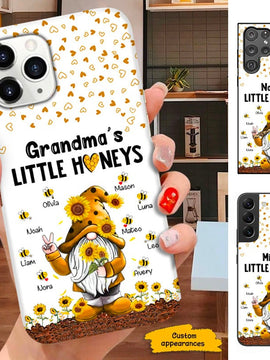 Sunflower Gnome Granmda Nana Little Honey Bee Personalized Phone Case SC281217