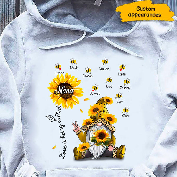 Gnome Grandma & Sunflower Kids Gift For Mom, Grandma - Personalized