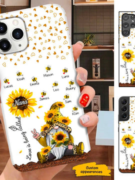 Sunflower Gnome Love is beign called Nana Mimi Grandma Personalized Phone case SC281218