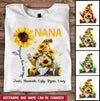 Sunflower Gnome You are my sunshine Grandma Personalized Shirt Apparel Gearment