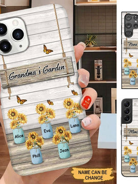 Sunflower Grandma's Garden Nana Mimi Mommy Personalized Phone case SC2589