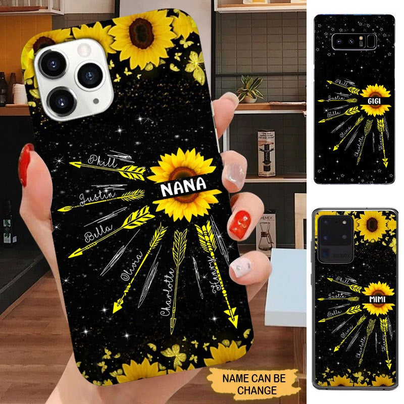 Sunflower Grandma with Grandkids Personalized Phone case Phone case FUEL 