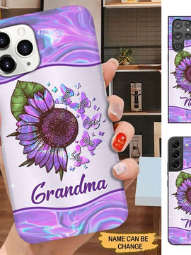 Sunflower Hologram Style Grandma Nana Mimi Gigi Personalized Phone Case SC30821