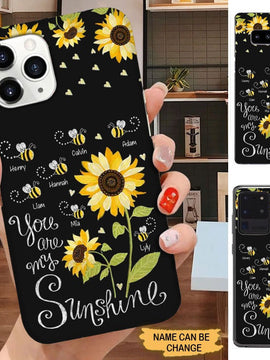 Sunflower Honey Bees Grandma with Grandkis Personalized Phone case