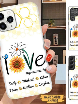 Sunflower LOVE Grandmalife Nanalife Personalized Phone case