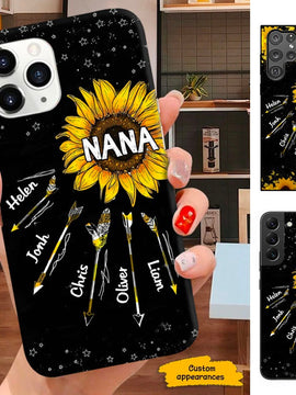 Sunflower with arrows Nana Gigi Mimi Grandma Personalized Phone Case SC253233