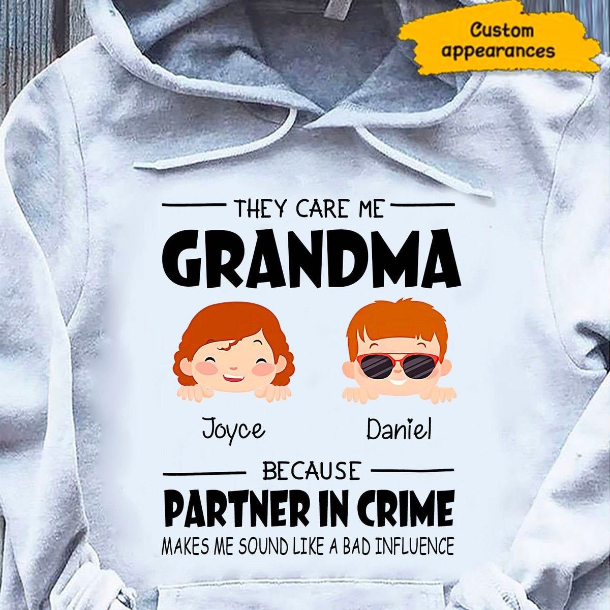 They call me Grandma Nana Mommy Cute Kids Face Personalized Hoodie Shirt SC281110