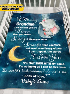 To My Grandson Gift from Grandma Personalized Blanket SC1071