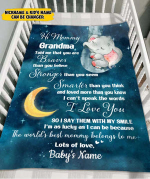 To My Grandson Gift from Grandma Personalized Blanket SC1071 Fleece Blanket ShinyCustom 