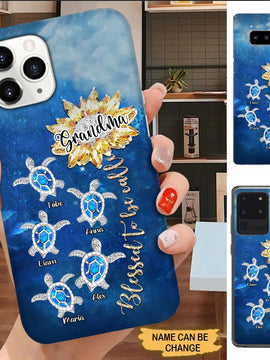 Turtle Blessed To Be Called Grandma Personalized Phone case