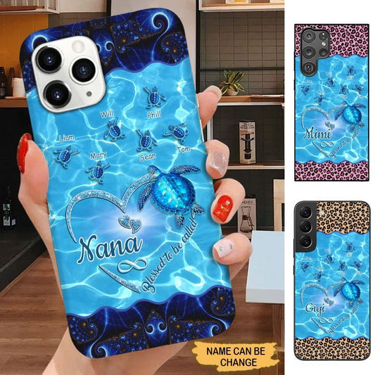 Turtle Blessed To be called Nana Gigi Mimi Grandma Phone case SC22810 Phone case ShinyCustom Phone Case 
